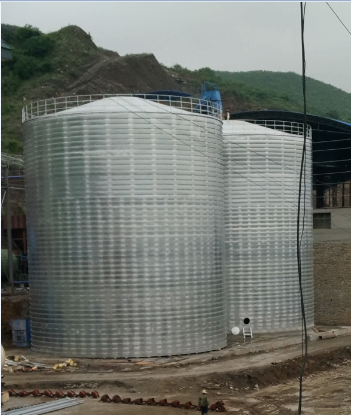 科尔沁右翼中粮食钢板仓的安装全过程不用热焊接